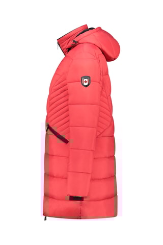 Doudoune longue à capuche Beeana - Rouge