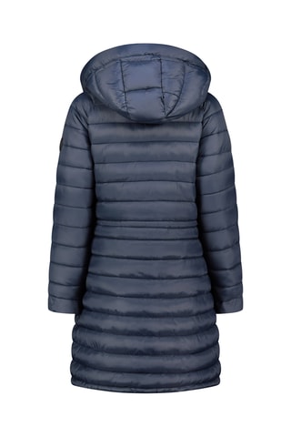 Doudoune longue à capuche Batigana - Bleu marine