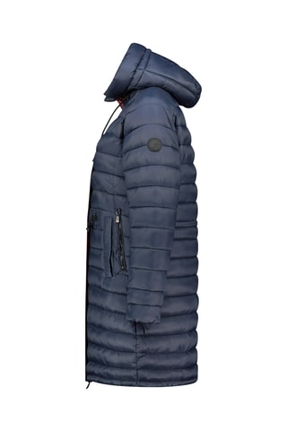 Doudoune longue à capuche Batigana - Bleu marine