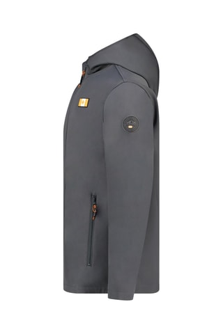 Blusão Softshell com capuz Teskana - Preto - Cinzento-escuro