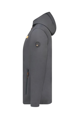 Blusão Softshell com capuz Teskana - Preto - Cinzento-escuro