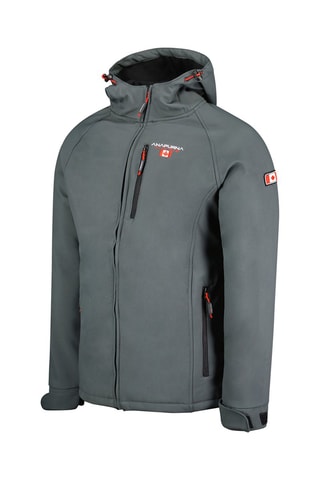 Blusão Softshell com capuz Takitana - Preto - Cinzento-escuro