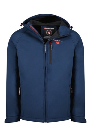 Blusão Softshell com capuz Takitana - Preto - Azul-marinho