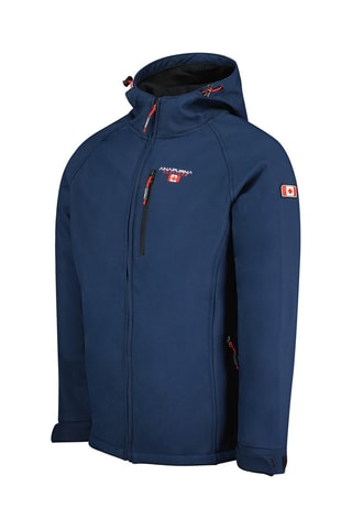 Blusão Softshell com capuz Takitana - Preto - Azul-marinho