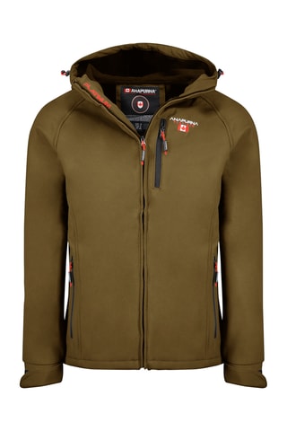 Blusão Softshell com capuz Takitana - Preto - Caqui