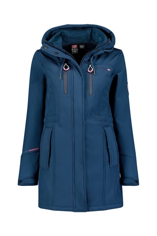 Casaco comprido Softshell com capuz Toceanana - Azul-marinho - Azul-marinho