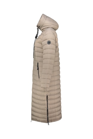Doudoune longue à capuche Azulana - Taupe