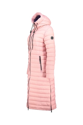 Doudoune longue à capuche Azulana - Rose clair