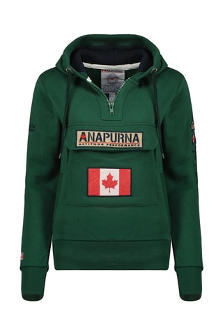 Sweat com capuz Gymana Azul-celeste - Verde-escuro