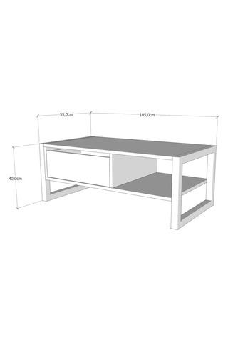 Table basse - 115 x 55 x 40 cm