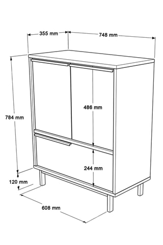 Table basse Jazz - 80 x 30 x 80 cm