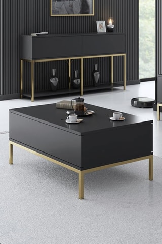 Table basse 2 abattants - 90 x 40 x 60 cm