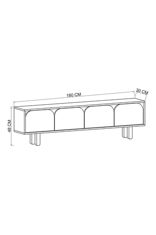 Meuble TV Abattant - 180 x 48 x 30 cm
