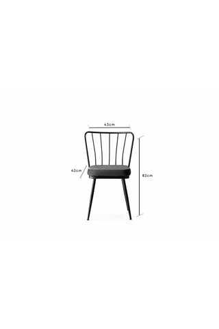 2 chaises Yildiz  - 43 x 82 x 42 cm