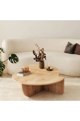 Table basse - Structure en bois - 90 x 60 x 30 cm - 85 x 35 x 30 cm