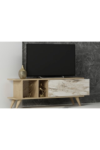 Meuble TV 1 abattant Liberty - 120 x 45 x 30 cm