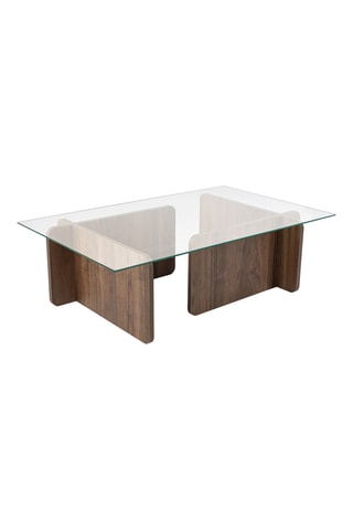 Table basse Flavio  - Plateau en verre trempé - 105 x 30 x 65 cm