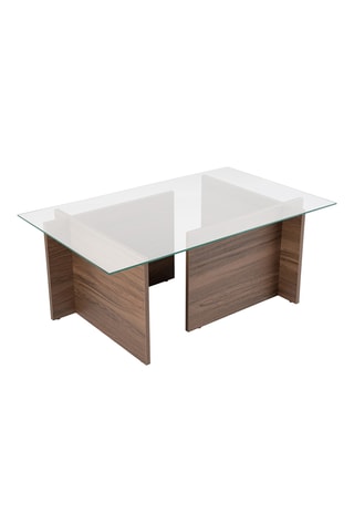 Table basse Vetrino  - Plateau en verre trempé - 105 x 40 x 65 cm