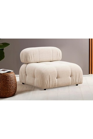 Fauteuil Bubble - Crème - Revêtement en tissu