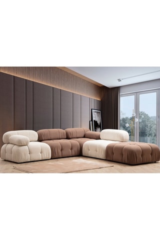 Fauteuil Bubble - Crème - Revêtement en tissu
