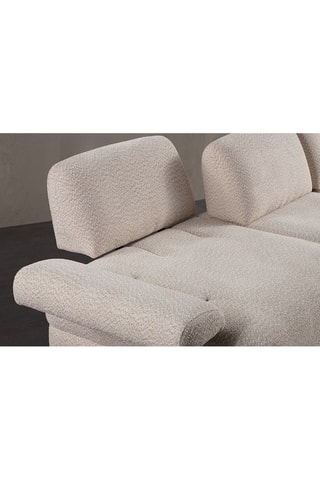 Canapé d'angle droit Nice L - Crème - 3 places - En tissu