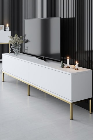 Meuble TV 2 abattants - 180 x 47 x 30 cm