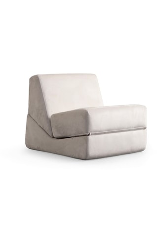 Chauffeuse Origami Convertable - Crème - 1 place - Tissu