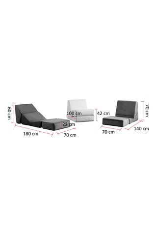 Chauffeuse Origami Convertable - Orange - 1 place - Tissu