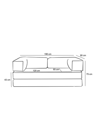 Canapé modulable convertible Comfort - Ecru - 3 places - En tissu chenille