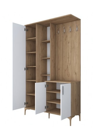 Meuble d'entrée 3 portes - 120 x 37,5 x 198,6 cm