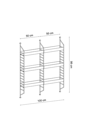Etagère murale - 100 x 98 x 21 cm