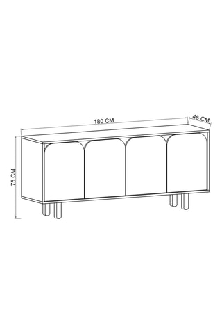 Console Abattant - 180 x 75 x 45 cm