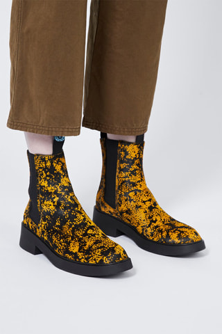Leren Chelsea Boots Zwart en Camel