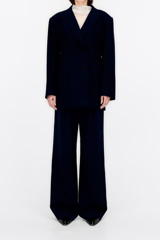 Wollen Blazer Slim Fit - Marineblauw