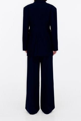 Wollen Blazer Slim Fit - Marineblauw