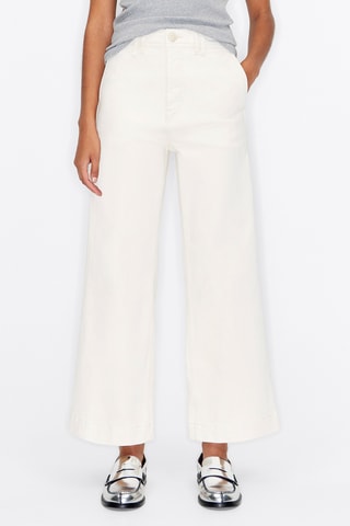 Jeans wide legs - Crèmekleurig