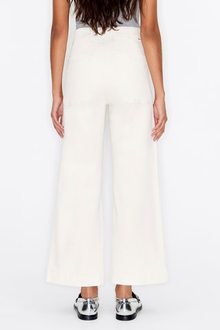 Jeans wide legs - Crèmekleurig
