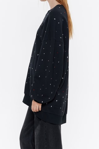 Oversized sweater - Zwart