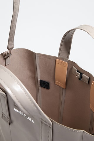 Leren Shopper - Groengrijs