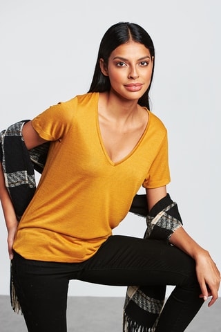T-shirt Brunhilde - Moutarde