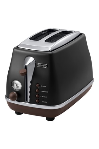 Grille-pain en acier inoxydable Icona Vintage - 900 W - 2 fentes - Noir