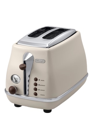 Grille-pain en acier inoxydable Icona Vintage - 900 W - 2 fentes - Beige