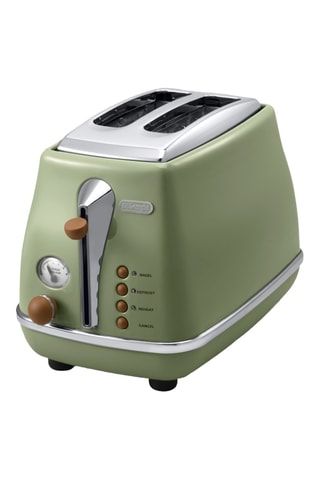 Grille-pain en acier inoxydable Icona Vintage - 900 W - 2 fentes - Vert
