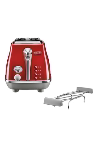 Grille-pain Icona Capitals - 900 W - 2 fentes - Rouge