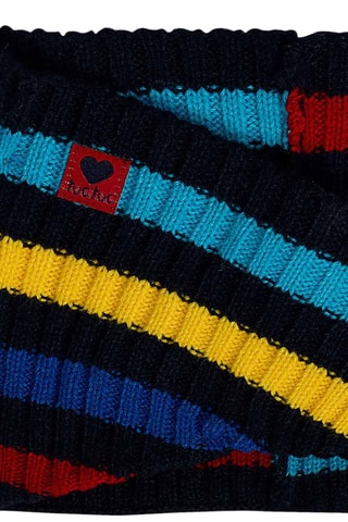 Muts met Pompon en Colsjaal - Marineblauw