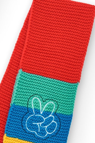 Muts met Pompon en Sjaal - Rood