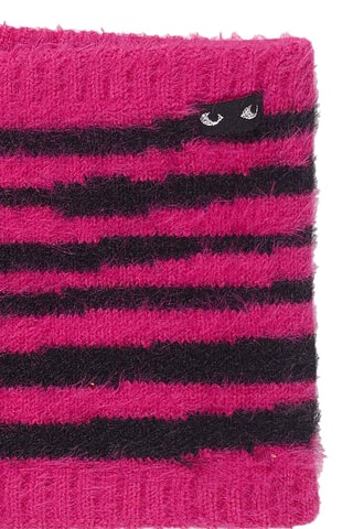 Muts en colsjaal - Fuchsia en Zwart