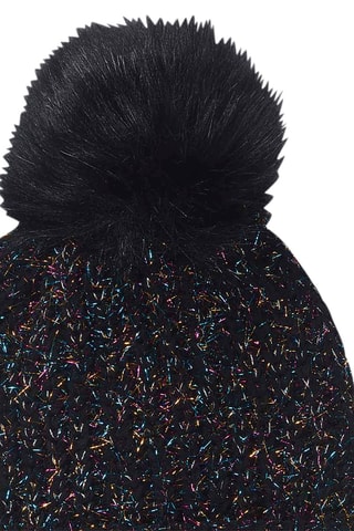 Muts met Pompon en Colsjaal - Zwart