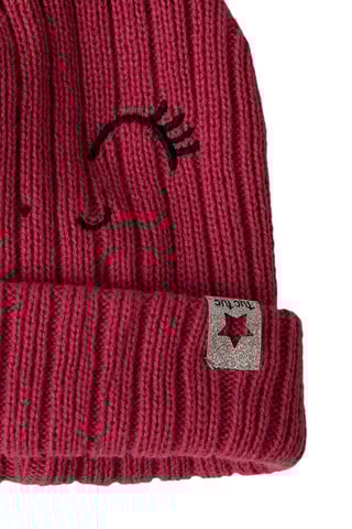Muts met Pompon en Sjaal - Roze