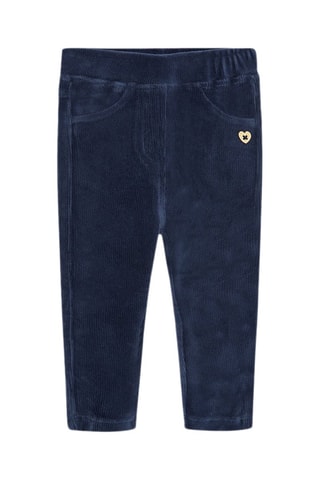 Velours Broek - Marineblauw